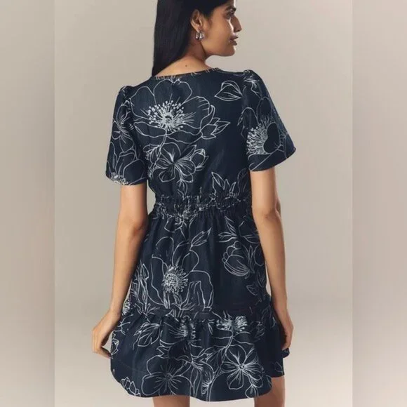 NWT Size M - The Somerset Cotton Denim Mini Dress W Pockets (NWT US$ 168) - Picture 3 of 16